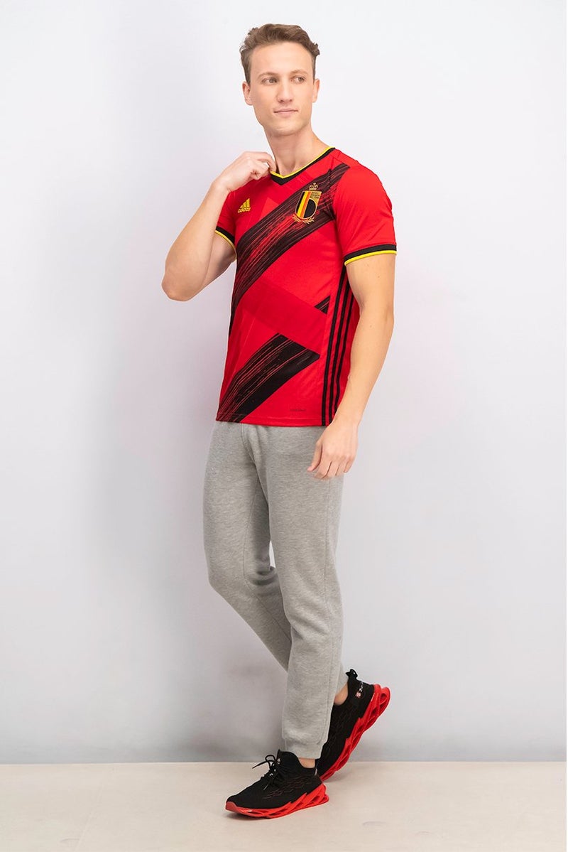 Adidas تي شيرت رياضي للرجال، لياقة تدريب، مجموعة حمراء - Image 2